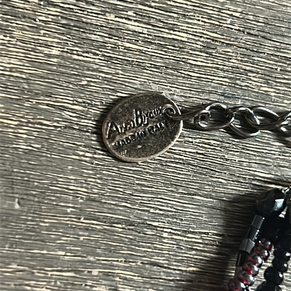 Anthropologie Beaded Wire Braided Bracelet Anne Brown Made in Italy - Picture 2 of 3